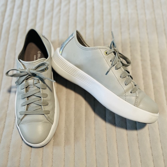 Cole Haan Grand OS Leather Sneakers, Size 7 - Picture 1 of 9